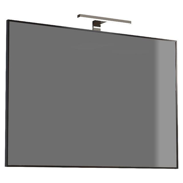 SPECCHIO GINGER 100x70 cm (LxH) LAMPADA LED 5W 30cm CROMO PROFILO IN ABS ANTRACITE | Tecnomat SPECCHIO GINGER 100x70 cm (LxH) LAMPADA LED 5W 30cm CROMO PROFILO IN ABS ANTRACITE - 2 | Tecnomat