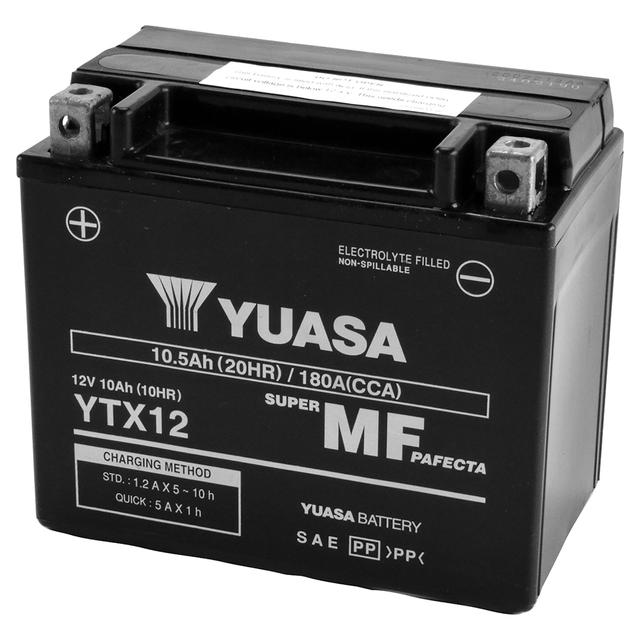 BATTERIA MOTO 10 Ah 12 V YUASA YTX12-WC 152x88x131 mm (LxPxH) 4,44 kg | Tecnomat BATTERIA MOTO 10 Ah 12 V YUASA YTX12-WC 152x88x131 mm (LxPxH) 4,44 kg | Tecnomat