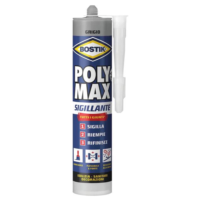 SIGILLANTE POLYMAX GRIGIO 280 ml VERNICIABILE E FLESSIBILE PER INTERNO ED ESTERNO | Tecnomat SIGILLANTE POLYMAX GRIGIO 280 ml VERNICIABILE E FLESSIBILE PER INTERNO ED ESTERNO | Tecnomat