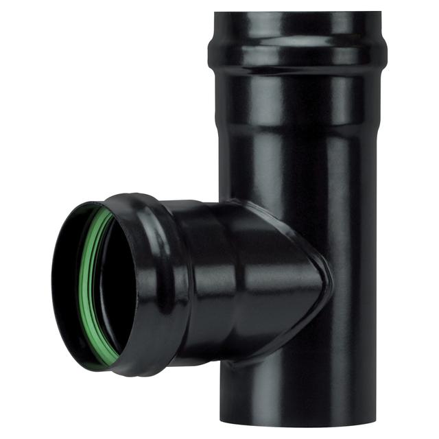 TUBO A T PELLET SAVE Ø 80 mm F/F NERO PORCELLANATO SPESSORE 1,2 mm | Tecnomat TUBO A T PELLET SAVE Ø 80 mm F/F NERO PORCELLANATO SPESSORE 1,2 mm | Tecnomat