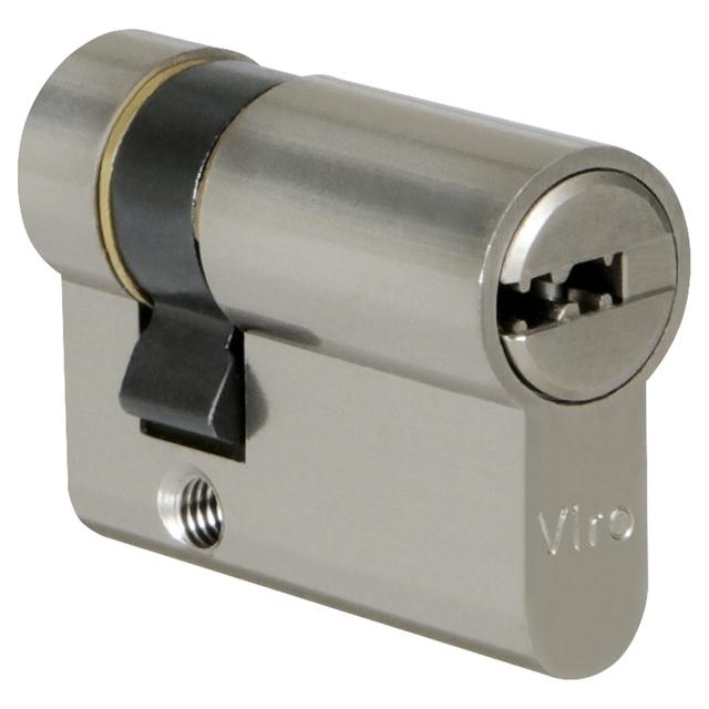 MEZZO CILINDRO SICUREZZA VIRO P EUROPEO MISURA 40 = 30+10 mm NICHELATO | Tecnomat MEZZO CILINDRO SICUREZZA VIRO P EUROPEO MISURA 40 = 30+10 mm NICHELATO | Tecnomat