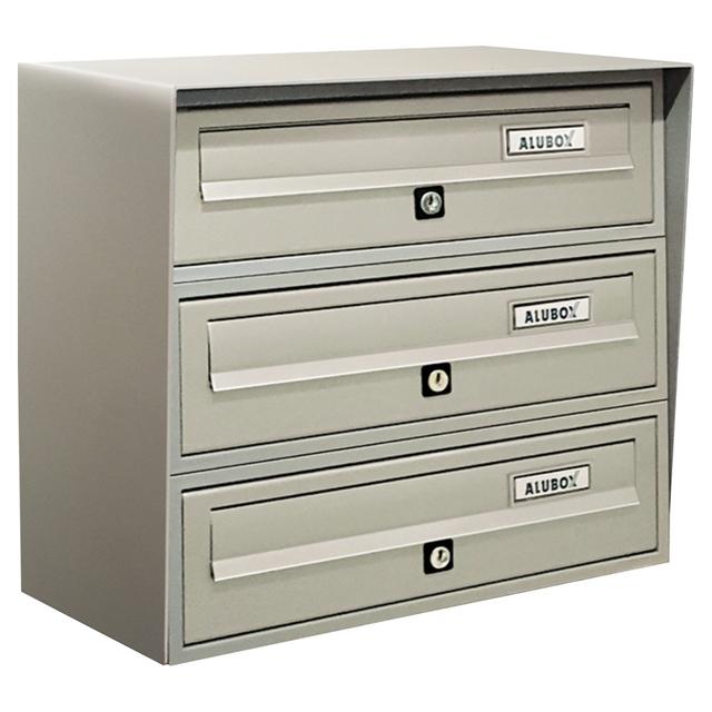 CASELLARIO SLIM 3x1 ALUBOX ACCIAIO ALLUMINIO ARGENTO 39x37,75x30 cm (LxHxP) | Tecnomat CASELLARIO SLIM 3x1 ALUBOX ACCIAIO ALLUMINIO ARGENTO 39x37,75x30 cm (LxHxP) - 2 | Tecnomat