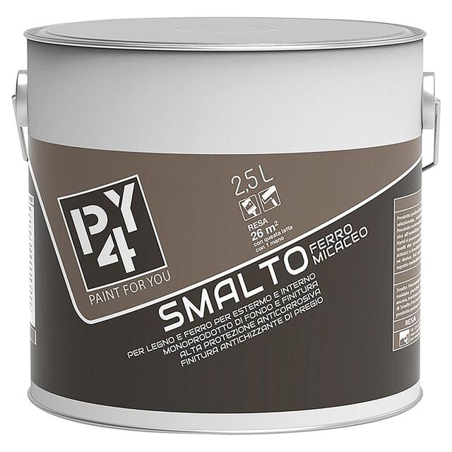 SMALTO FERROMICACEO PAINT FOR YOU 2,5 l GRIGIO GRANA GROSSA 10-11 m² CON 1 l DA DILUIRE | Tecnomat SMALTO FERROMICACEO PAINT FOR YOU 2,5 l GRIGIO GRANA GROSSA 10-11 m² CON 1 l DA DILUIRE | Tecnomat
