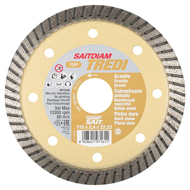 DISCO DIAMANTATO SAIT TREDI TOP Ø115 mm CORONA TURBO CEMENTO ARMATO GRANITI PIETRE | Tecnomat DISCO DIAMANTATO SAIT TREDI TOP Ø115 mm CORONA TURBO CEMENTO ARMATO GRANITI PIETRE | Tecnomat