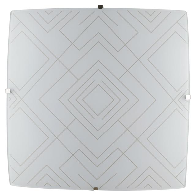PLAFONIERA VECTOR 2xE27 FINO 60W 30x30 cm VETRO IP20 LAMPADINE NON INCLUSE | Tecnomat PLAFONIERA VECTOR 2xE27 FINO 60W 30x30 cm VETRO IP20 LAMPADINE NON INCLUSE - 2 | Tecnomat