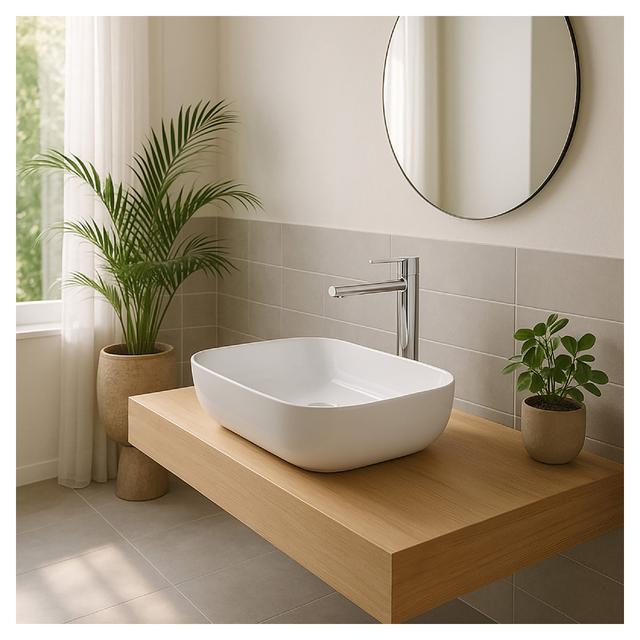 LAVABO D'APPOGGIO LARA CERAMICA BIANCO RETTANGOLARE 46x13,5x32 cm (LxHxP) | Tecnomat LAVABO D'APPOGGIO LARA CERAMICA BIANCO RETTANGOLARE 46x13,5x32 cm (LxHxP) | Tecnomat