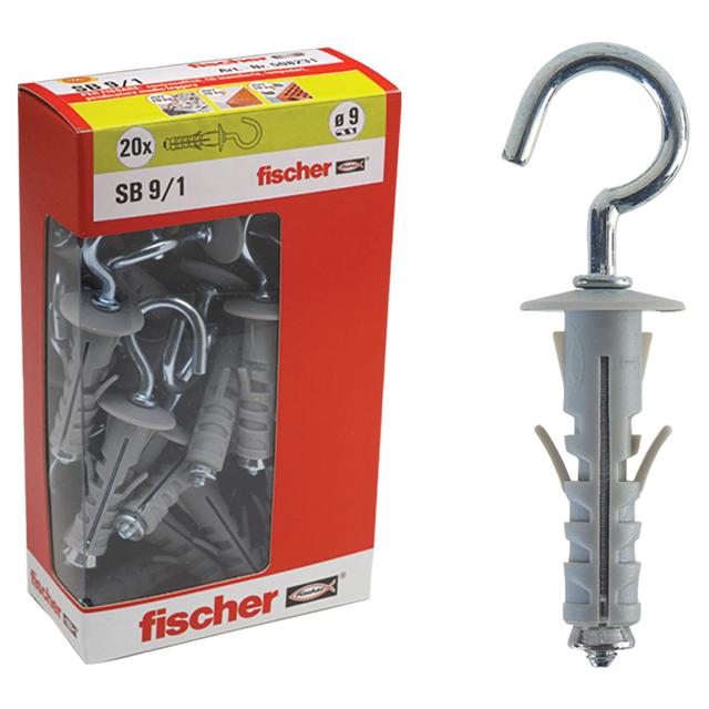 TASSELLI NYLON FISCHER SB 9/1 9x40 mm 20 PEZZI CON OCCHIOLO APERTO | Tecnomat TASSELLI NYLON FISCHER SB 9/1 9x40 mm 20 PEZZI CON OCCHIOLO APERTO | Tecnomat