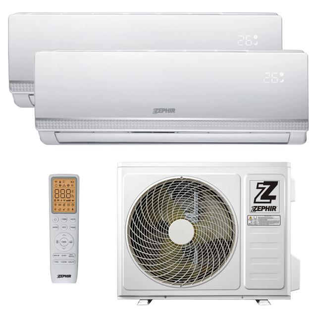 CONDIZIONATORE ZEPHIR DUAL 9000+12000 BTU ZDUOWF MY25 WIFI EER 3,3 COP 3,90 A++/A+ | Tecnomat CONDIZIONATORE ZEPHIR DUAL 9000+12000 BTU ZDUOWF MY25 WIFI EER 3,3 COP 3,90 A++/A+ | Tecnomat