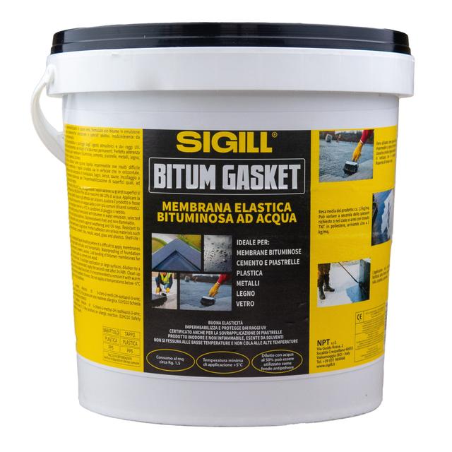 MEMBRANA BITUMINOSA ELASTICA SIGILL 5 kg NERA BASE ACQUA IDEALE PER RIPRISTINI | Tecnomat MEMBRANA BITUMINOSA ELASTICA SIGILL 5 kg NERA BASE ACQUA IDEALE PER RIPRISTINI | Tecnomat