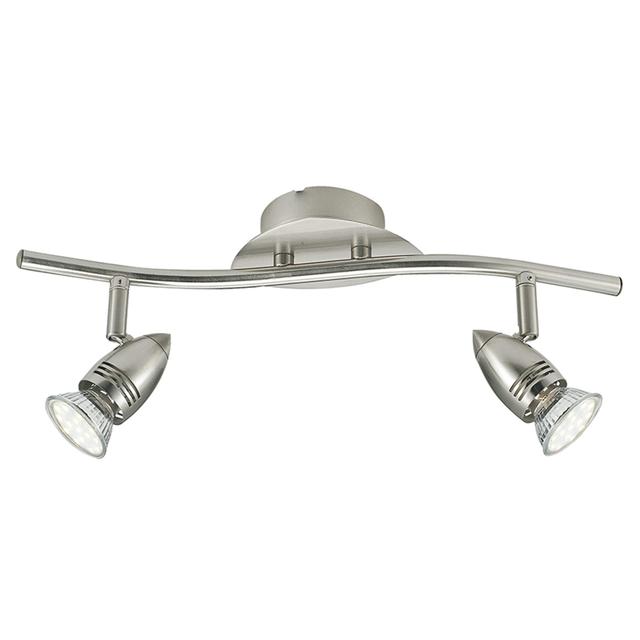 BARRA 2 FARETTI SUNNY NIKEL 2xGU10 LED 42W INCLUSE IP20 DIMENSIONI 390 x 120 mm | Tecnomat BARRA 2 FARETTI SUNNY NIKEL 2xGU10 LED 42W INCLUSE IP20 DIMENSIONI 390 x 120 mm | Tecnomat