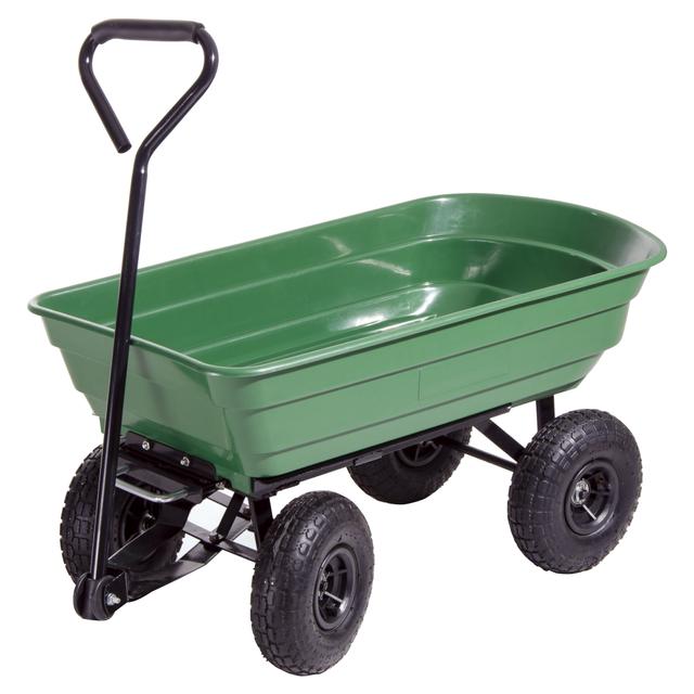 CARRELLO TRASPORTO RIBALTABILE IN ABS VERDELOOK PORTATA 250 kg 4 RUOTE PNEUMATICHE | Tecnomat CARRELLO TRASPORTO RIBALTABILE IN ABS VERDELOOK PORTATA 250 kg 4 RUOTE PNEUMATICHE | Tecnomat