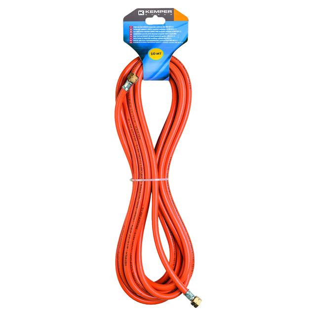 TUBO GAS IN GOMMA 10 m RACCORDATO 3/8" NORMATIVA EN 1327 Ø 5x12 PER CANNELLI | Tecnomat TUBO GAS IN GOMMA 10 m RACCORDATO 3/8" NORMATIVA EN 1327 Ø 5x12 PER CANNELLI - 2 | Tecnomat