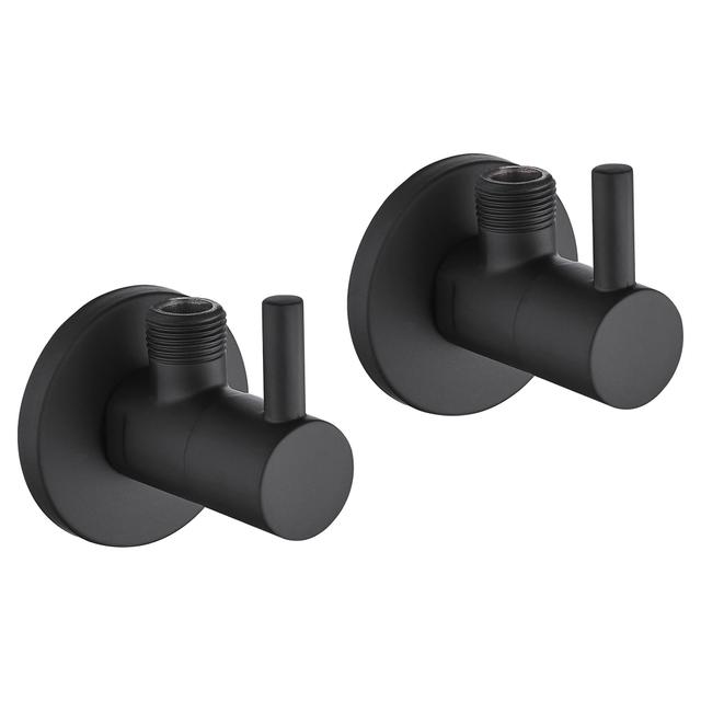 COPPIA RUBINETTI SOTTOLAVABO TECOM TONDI M 1/2" OTTONE FINTURA NERO OPACO | Tecnomat COPPIA RUBINETTI SOTTOLAVABO TECOM TONDI M 1/2" OTTONE FINTURA NERO OPACO | Tecnomat