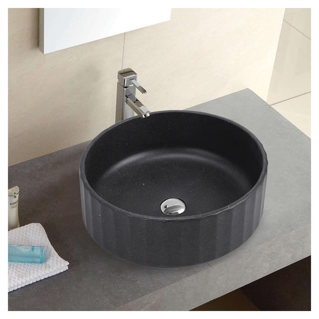 LAVABO DAPPOGGIO HORMIGO IN CEMENTO GRIGIO SCURO TONDO 42x15 cm (ØxH) | Tecnomat LAVABO DAPPOGGIO HORMIGO IN CEMENTO GRIGIO SCURO TONDO 42x15 cm (ØxH) | Tecnomat