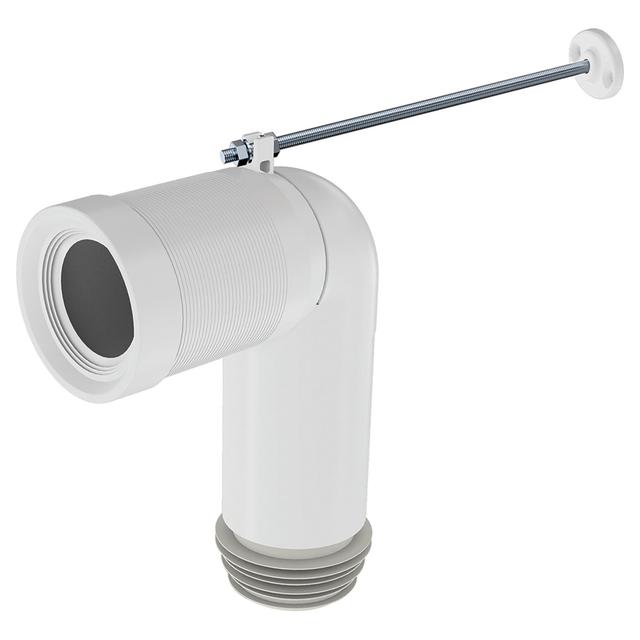 CURVA TECNICA WC IN PP Ø 90-110 mm PROLUNGATA 12 cm CON MORSETTO | Tecnomat CURVA TECNICA WC IN PP Ø 90-110 mm PROLUNGATA 12 cm CON MORSETTO - 2 | Tecnomat