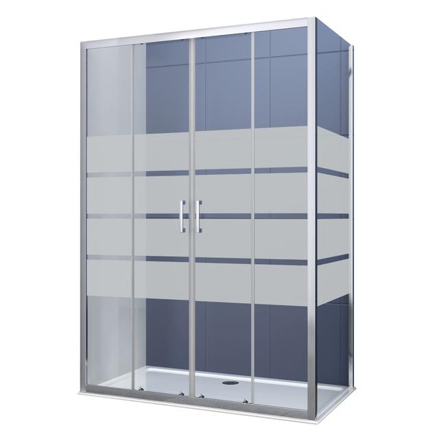 PORTA DOCCIA VENERE SCORREVOLE 167-171cm H 190 cm VETRO TEMPERATO 6mm SERIGRAFATO PROFILI CROMO | Tecnomat PORTA DOCCIA VENERE SCORREVOLE 167-171cm H 190 cm VETRO TEMPERATO 6mm SERIGRAFATO PROFILI CROMO - 2 | Tecnomat