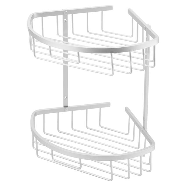 PORTAOGGETTI ANGOLARE ZICA 2 RIPIANI ALLUMINIO CROMATO FISSAGGIO MURO 21x27,5x21 cm (LxHxP) | Tecnomat PORTAOGGETTI ANGOLARE ZICA 2 RIPIANI ALLUMINIO CROMATO FISSAGGIO MURO 21x27,5x21 cm (LxHxP) - 2 | Tecnomat