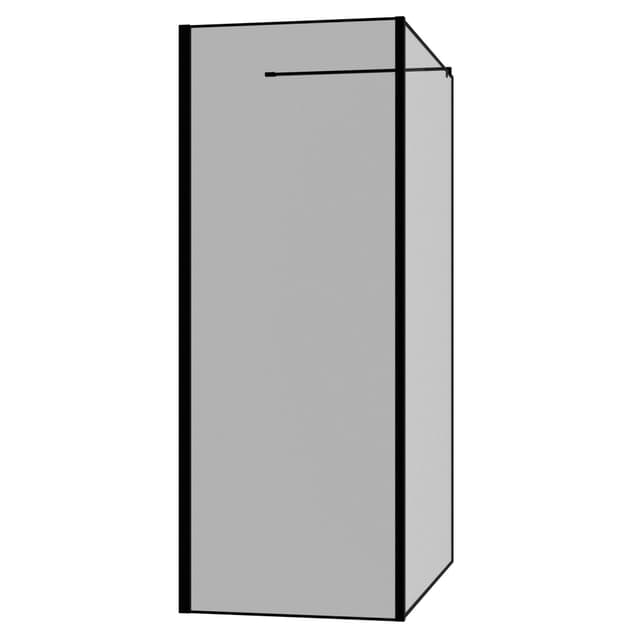 LATO FISSO WALL 77-79 cm H 200 cm VETRO TEMPERATO TRASPARENTE 6 mm PROFILI IN ALLUMINIO NERO | Tecnomat LATO FISSO WALL 77-79 cm H 200 cm VETRO TEMPERATO TRASPARENTE 6 mm PROFILI IN ALLUMINIO NERO - 2 | Tecnomat