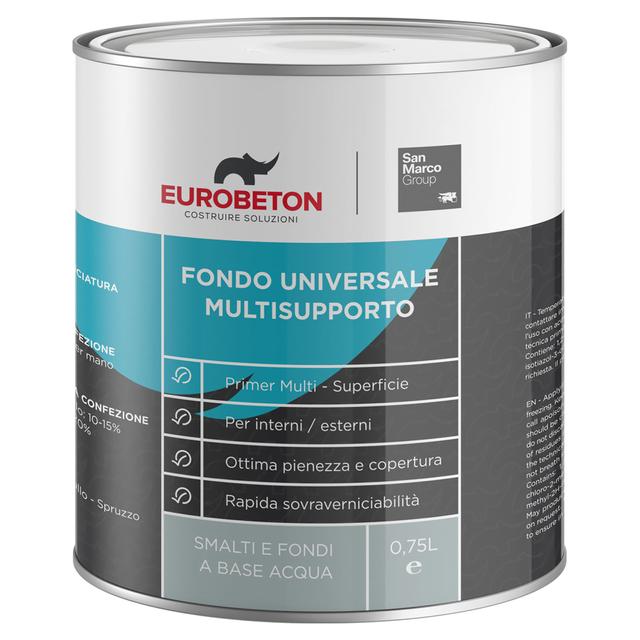 FONDO MULTISUPPORTO EUROBETON 0,75l BIANCO UNIVERSALE 9 m² CON 1 l | Tecnomat FONDO MULTISUPPORTO EUROBETON 0,75l BIANCO UNIVERSALE 9 m² CON 1 l | Tecnomat