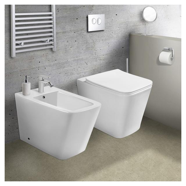 VASO SERIE LILIA FILO MURO CON SCARICO MULTIPLO IN CERAMICA BIANCA SENZA BRIDA | Tecnomat VASO SERIE LILIA FILO MURO CON SCARICO MULTIPLO IN CERAMICA BIANCA SENZA BRIDA | Tecnomat