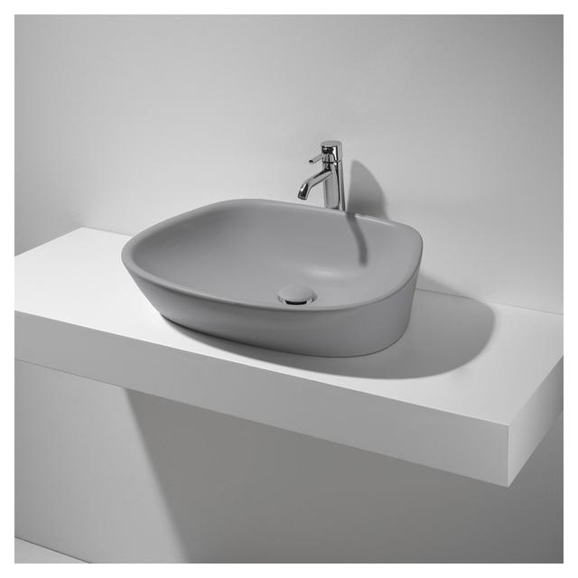 LAVABO D'APPOGGIO SIMAS BORMIO CERAMICA CEMENTO MATT RETTANGOLARE 58x15x43 cm (LxHxP) | Tecnomat LAVABO D'APPOGGIO SIMAS BORMIO CERAMICA CEMENTO MATT RETTANGOLARE 58x15x43 cm (LxHxP) | Tecnomat