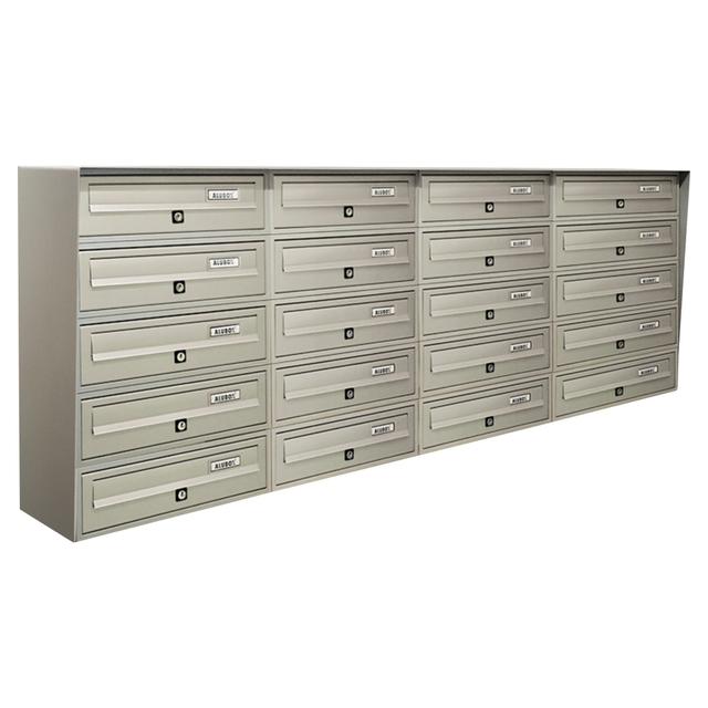 CASELLARIO SLIM 5x4 ALUBOX ACCIAIO ALLUMINIO ARGENTO 155x62,7x30 cm (LxHxP) | Tecnomat CASELLARIO SLIM 5x4 ALUBOX ACCIAIO ALLUMINIO ARGENTO 155x62,7x30 cm (LxHxP) - 2 | Tecnomat