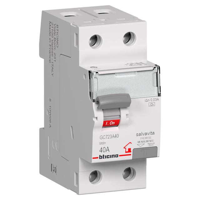 DIFFERENZIALE PURO BTICINO 2P 40A TIPO F 30mA 2MODULI GC723F40 | Tecnomat DIFFERENZIALE PURO BTICINO 2P 40A TIPO F 30mA 2MODULI GC723F40 - 2 | Tecnomat