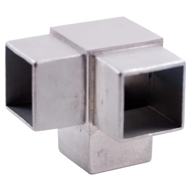 GIUNZIONE A 3 VIE 90° INOX AISI 316 PER TUBO 40x40 mm | Tecnomat GIUNZIONE A 3 VIE 90° INOX AISI 316 PER TUBO 40x40 mm - 2 | Tecnomat