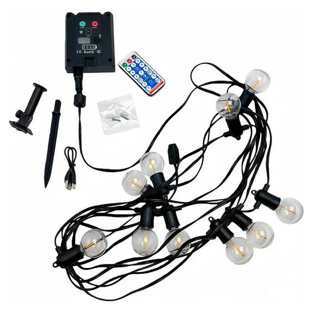 CATENA SOLARE PARKO MAURA 5W 300 lumen 3000K 10 LUCI 6,5 m CON TELECOMANDO IP54 | Tecnomat CATENA SOLARE PARKO MAURA 5W 300 lumen 3000K 10 LUCI 6,5 m CON TELECOMANDO IP54 - 2 | Tecnomat