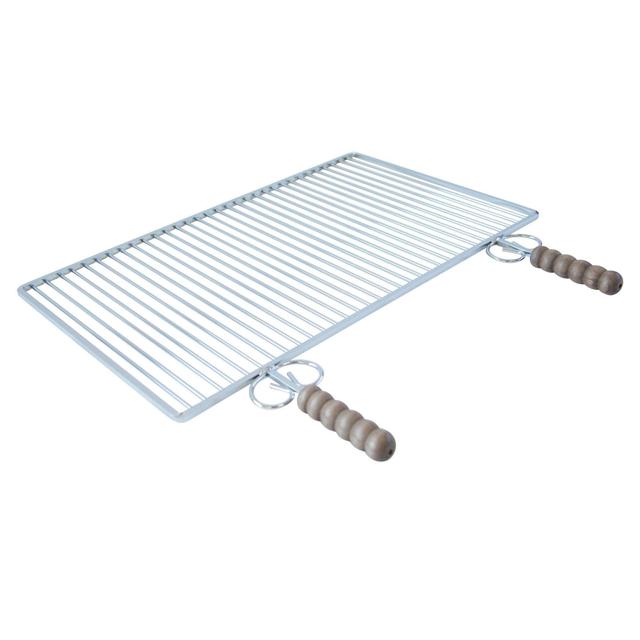 GRATICOLA ACCIAIO CROMATO CON MANICI IN LEGNO 63x40 cm | Tecnomat GRATICOLA ACCIAIO CROMATO CON MANICI IN LEGNO 63x40 cm | Tecnomat