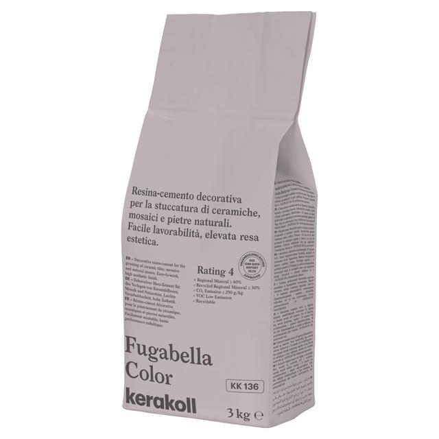 STUCCO FUGABELLA COLOR KERAKOLL KK 136 3kg FUGA 0-20 mm USO INTERNO ED ESTERNO | Tecnomat STUCCO FUGABELLA COLOR KERAKOLL KK 136 3kg FUGA 0-20 mm USO INTERNO ED ESTERNO | Tecnomat