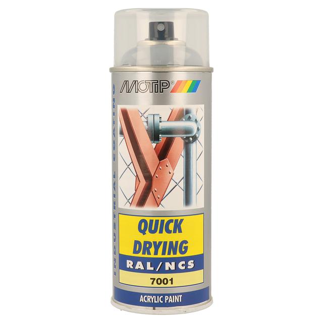 SMALTO SPRAY INDUSTRIAL MOTIP RAL 7001 GRIGIO ARGENTO 400 ml | Tecnomat SMALTO SPRAY INDUSTRIAL MOTIP RAL 7001 GRIGIO ARGENTO 400 ml - 2 | Tecnomat