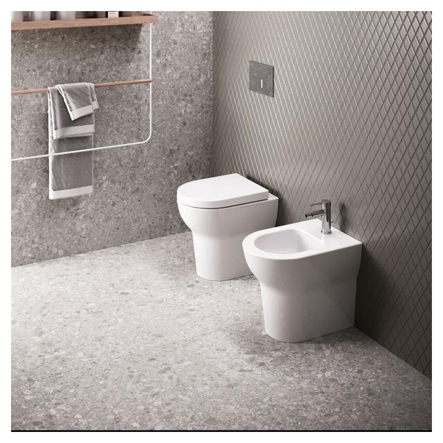 VASO SERIE VELVET FILO MURO A TERRA SCARICO MULTIPLO CERAMICA BIANCA SENZA BRIDA | Tecnomat VASO SERIE VELVET FILO MURO A TERRA SCARICO MULTIPLO CERAMICA BIANCA SENZA BRIDA | Tecnomat