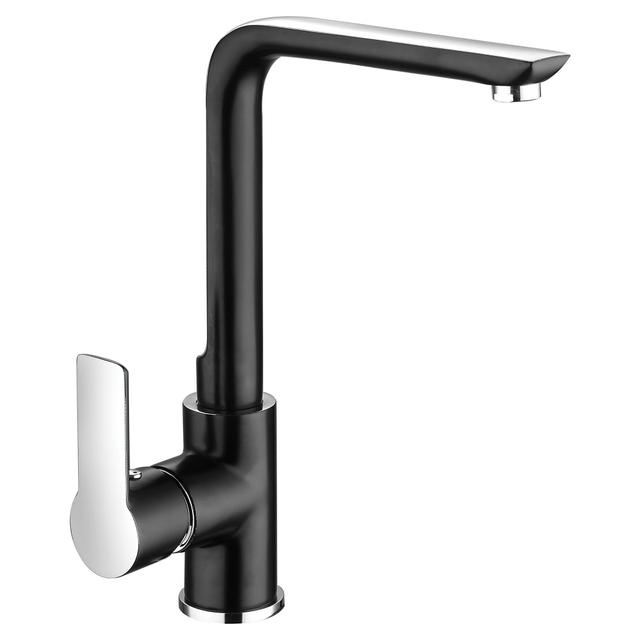 MISCELATORE LAVELLO LAYET CROMO NERO BOCCA ALTA A SQUADRA CARTUCCIA CERAMICA Ø 35 mm | Tecnomat MISCELATORE LAVELLO LAYET CROMO NERO BOCCA ALTA A SQUADRA CARTUCCIA CERAMICA Ø 35 mm - 2 | Tecnomat