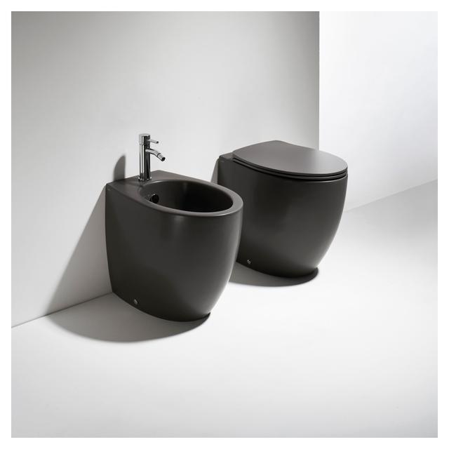 VASO SERIE BORMIO FILO MURO A TERRA SCARICO MULTIPLO CERAMICA ANTRACITE MATT SENZA BRIDA | Tecnomat VASO SERIE BORMIO FILO MURO A TERRA SCARICO MULTIPLO CERAMICA ANTRACITE MATT SENZA BRIDA | Tecnomat