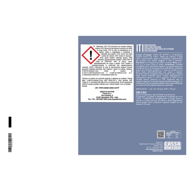 IDROPITTURA LAVABILE ANTIMUFFA FASSA 14l BIANCA PER INTERNI 5-6 m² CON 1 l A 2 MANI | Tecnomat IDROPITTURA LAVABILE ANTIMUFFA FASSA 14l BIANCA PER INTERNI 5-6 m² CON 1 l A 2 MANI - 2 | Tecnomat