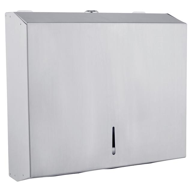 DISPENSER DI ASCIUGAMANI DI CARTA STEEL IN ACCIAIO SPAZZOLATO A MURO 28,1x26,3x10 cm | Tecnomat DISPENSER DI ASCIUGAMANI DI CARTA STEEL IN ACCIAIO SPAZZOLATO A MURO 28,1x26,3x10 cm - 2 | Tecnomat