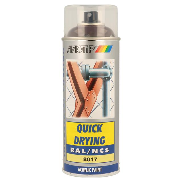 SMALTO SPRAY INDUSTRIAL MOTIP RAL 8017 MARRONE CIOCCOLATO 400 ml | Tecnomat SMALTO SPRAY INDUSTRIAL MOTIP RAL 8017 MARRONE CIOCCOLATO 400 ml - 2 | Tecnomat