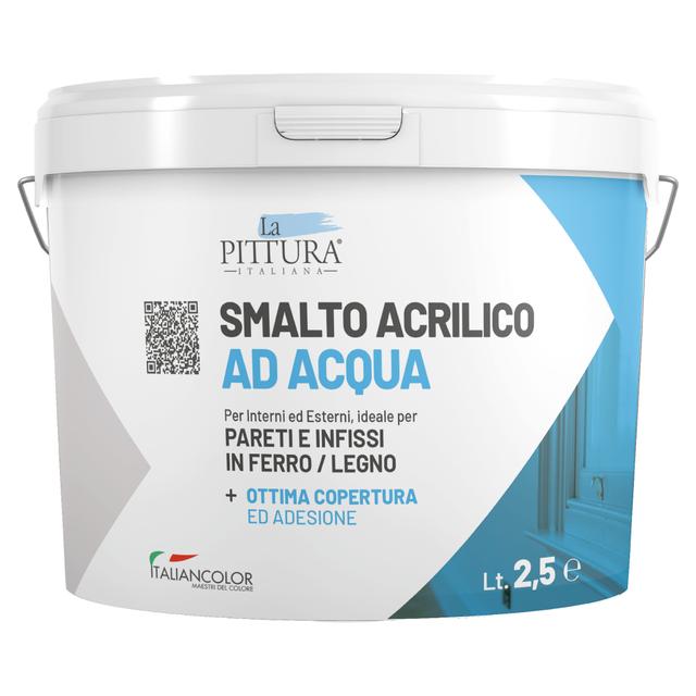 SMALTO AD ACQUA BRILLANTE LPI 2,5 l BIANCO RESA 10-12 m²/l PRONTO USO | Tecnomat SMALTO AD ACQUA BRILLANTE LPI 2,5 l BIANCO RESA 10-12 m²/l PRONTO USO - 2 | Tecnomat