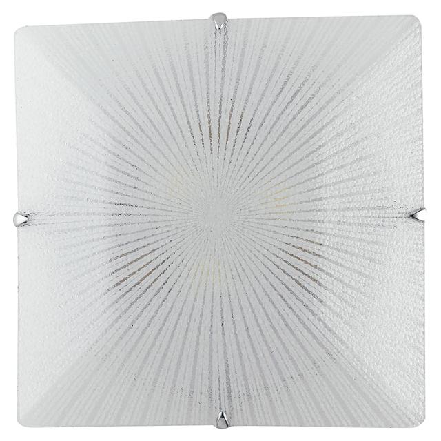 PLAFONIERA ISIDE BIANCA IN VETRO DIAMANTATO 3 x E27 MAX 60W DIMENSIONI 40x40 cm | Tecnomat PLAFONIERA ISIDE BIANCA IN VETRO DIAMANTATO 3 x E27 MAX 60W DIMENSIONI 40x40 cm - 2 | Tecnomat