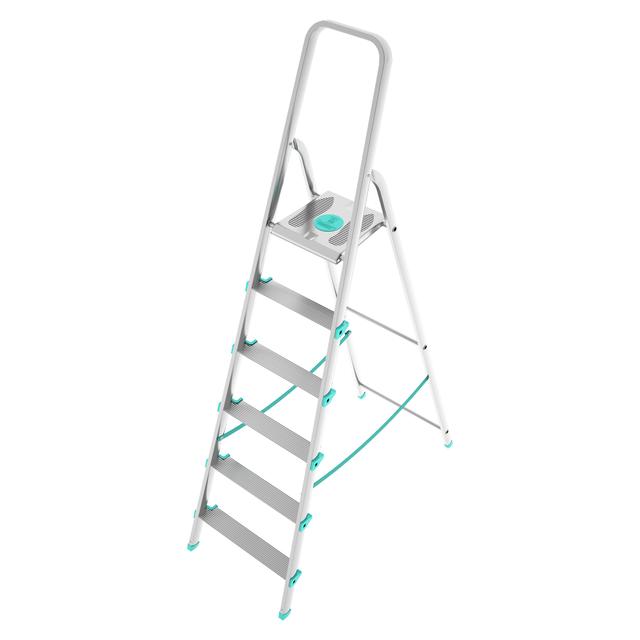 SCALA COMPATTA ALLUMINIO 6 GRADINI PESO 5,2 kg PORTATA 150 kg ALTEZZA PEDANA 129 cm | Tecnomat SCALA COMPATTA ALLUMINIO 6 GRADINI PESO 5,2 kg PORTATA 150 kg ALTEZZA PEDANA 129 cm | Tecnomat