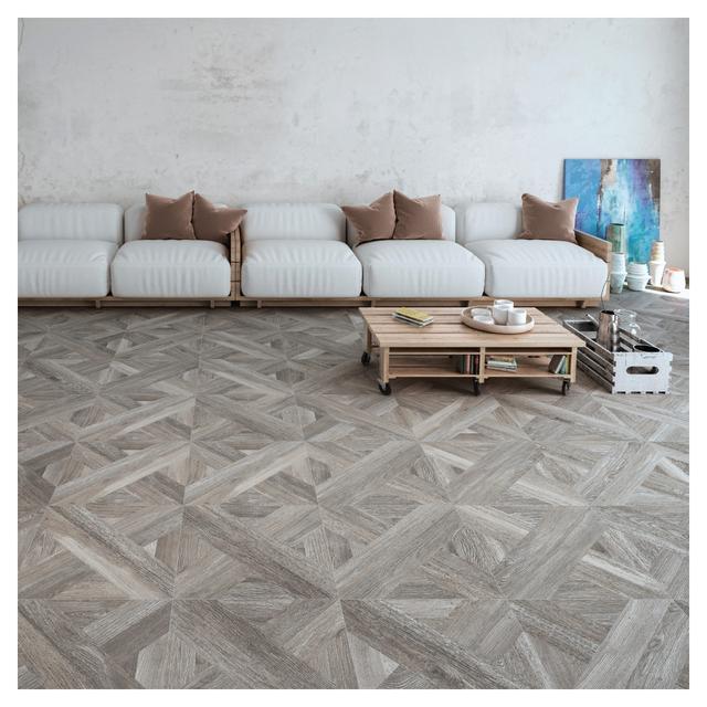 PAVIMENTO LEGNO INTARSIO GRIGIO 61x61 cm RETTIFICATO PEI4 R9 GRES PORCELLANATO | Tecnomat PAVIMENTO LEGNO INTARSIO GRIGIO 61x61 cm RETTIFICATO PEI4 R9 GRES PORCELLANATO | Tecnomat