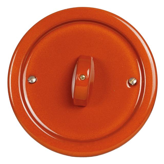 PLACCA TONDA CERAMICA Ø 125mm TERRACOTTA CON INTERRUTTORE DEVIATORE 10A 250V PER SCATOLA 503 | Tecnomat PLACCA TONDA CERAMICA Ø 125mm TERRACOTTA CON INTERRUTTORE DEVIATORE 10A 250V PER SCATOLA 503 - 2 | Tecnomat