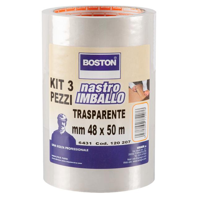 KIT 3 NASTRI IMBALLO TRASPARENTE PRO+ H 50 mm x L 50 m | Tecnomat KIT 3 NASTRI IMBALLO TRASPARENTE PRO+ H 50 mm x L 50 m - 2 | Tecnomat