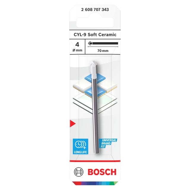 PUNTA BOSCH Ø 4 mm CYL-9 PER VETRO E CERAMICA MONOCOTTURA | Tecnomat PUNTA BOSCH Ø 4 mm CYL-9 PER VETRO E CERAMICA MONOCOTTURA - 2 | Tecnomat