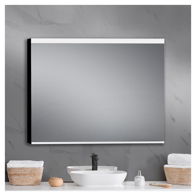 SPECCHIO PARIS 100x70 cm CORNICE NERA RETROILLUMINATO REVERSIBILE STRIP LED 19 W LUCE NEUTRA | Tecnomat SPECCHIO PARIS 100x70 cm CORNICE NERA RETROILLUMINATO REVERSIBILE STRIP LED 19 W LUCE NEUTRA | Tecnomat