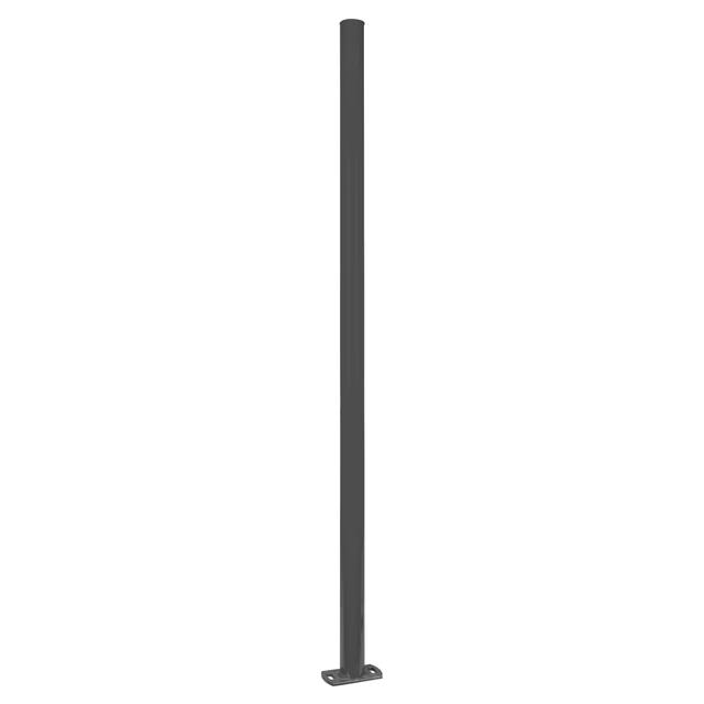 PALO TONDO ANTRACITE CON PIASTRA H 127 cm Ø 48 mm RAL 7016 | Tecnomat PALO TONDO ANTRACITE CON PIASTRA H 127 cm Ø 48 mm RAL 7016 - 2 | Tecnomat