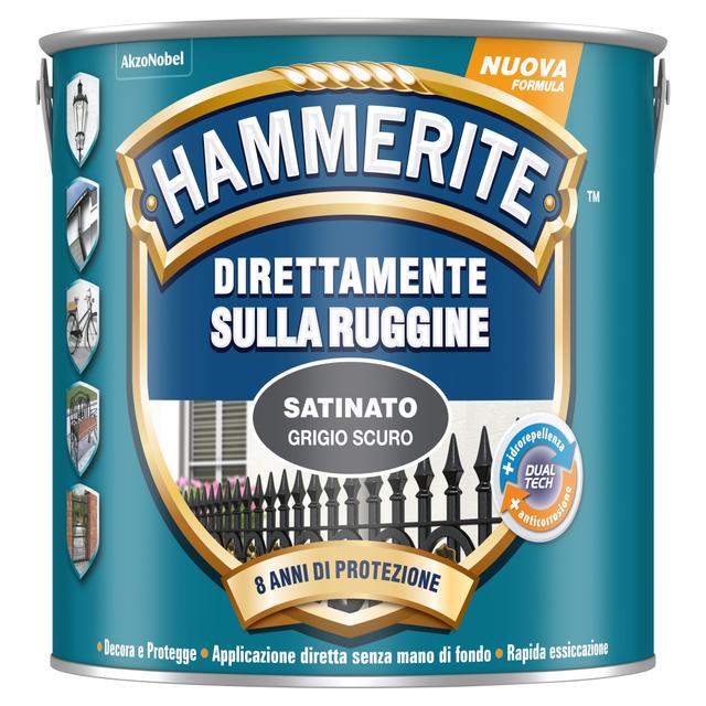 SMALTO ANTIRUGGINE SATINATO HAMMERITE 2,5 l GRIGIO SCURO 8-10 m² CON 1 l | Tecnomat SMALTO ANTIRUGGINE SATINATO HAMMERITE 2,5 l GRIGIO SCURO 8-10 m² CON 1 l - 2 | Tecnomat