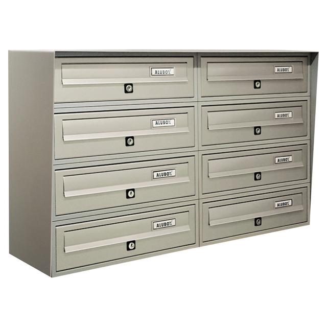 CASELLARIO SLIM 4x2 ALUBOX ACCIAIO ALLUMINIO ARGENTO 77,5x50,2x30 cm (LxHxP) | Tecnomat CASELLARIO SLIM 4x2 ALUBOX ACCIAIO ALLUMINIO ARGENTO 77,5x50,2x30 cm (LxHxP) - 2 | Tecnomat