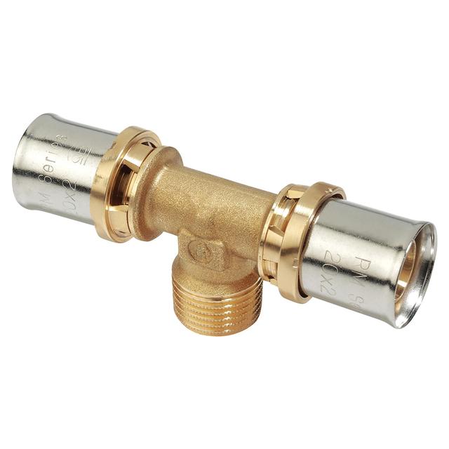 RACCORDO PRESS FIT GIACOMINI MULTISTRATO TEE M 1/2'' x Ø 16 mm PROFILO PRESSATURA TH-H-U | Tecnomat RACCORDO PRESS FIT GIACOMINI MULTISTRATO TEE M 1/2'' x Ø 16 mm PROFILO PRESSATURA TH-H-U | Tecnomat
